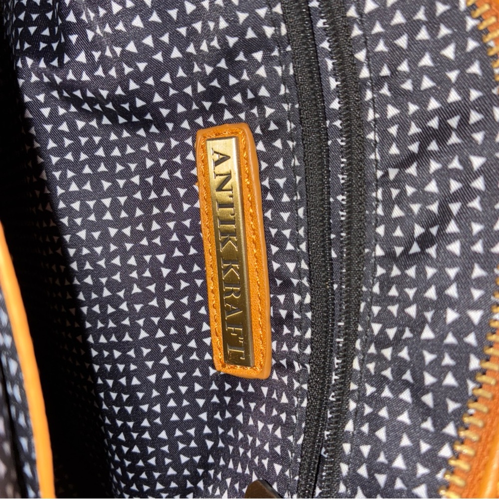 Round Tan Leather Crossbody Bag - Picture 13 of 15